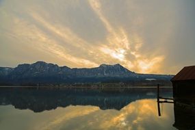 nature landscape mountain reflection in lake