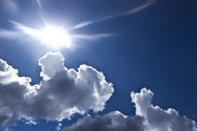Clouds and sun in the sky
