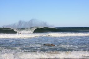 scenic waves on the coast of south africa