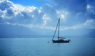 boat lake haze