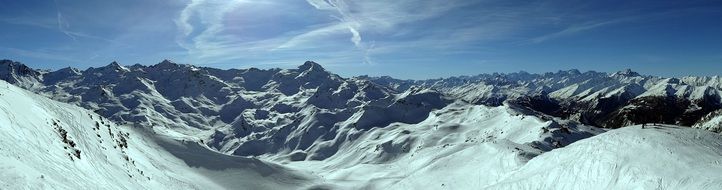 panoramic photo of alps