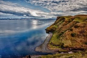 picturesque coast of Scotland on a cloudy day