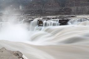 landscape hukou waterfall cascade