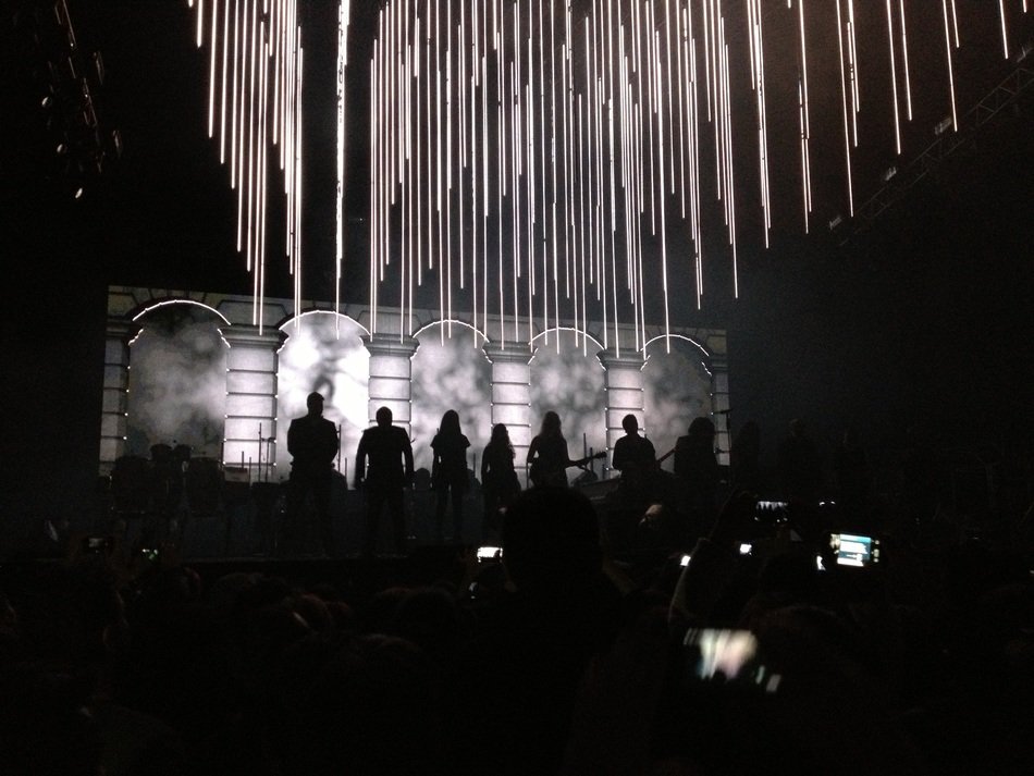 Concert on the stage at night