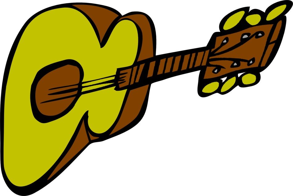 colorful guitar as a graphic image