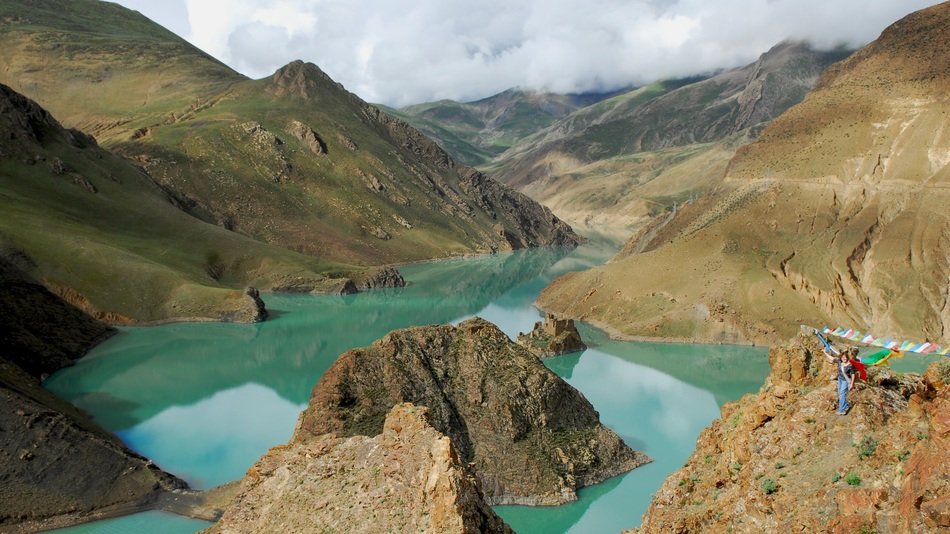 mountaing at still water, landscape, tibet