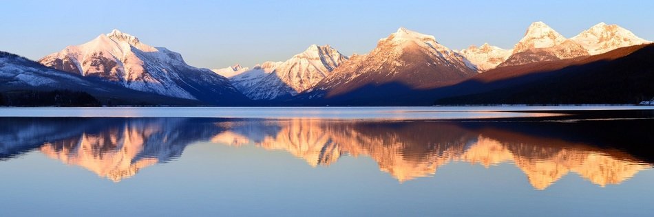 lake mcdonald reflection landscape