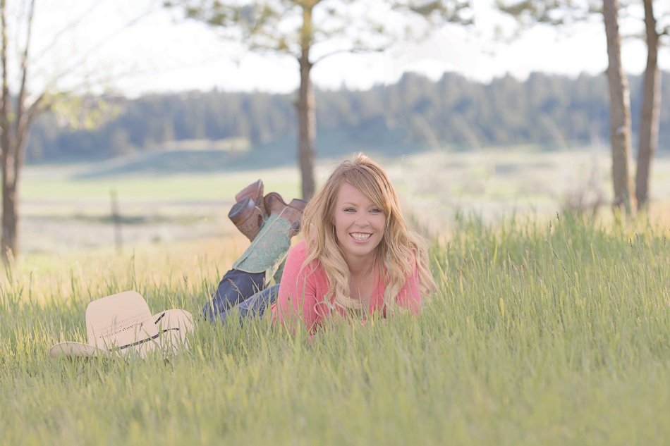 country girl on the grass