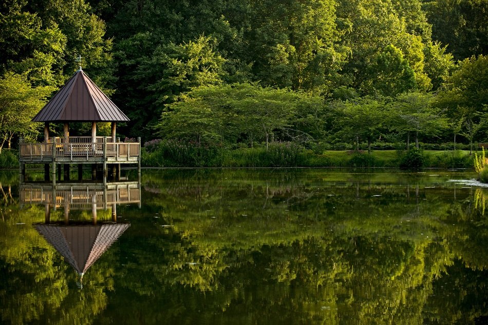 gazebo in the botanical garden in virginia