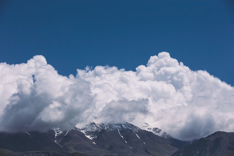 the high mountains reach to the sky