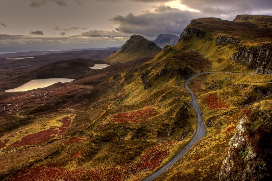 beautiful landscape of the road in the mountains