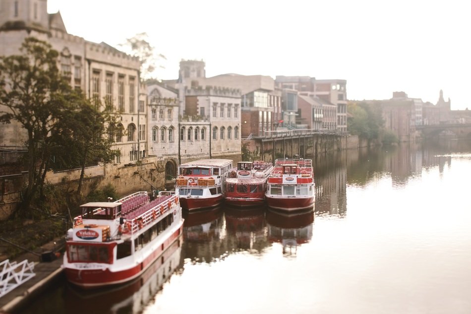 cruise boats on a channel