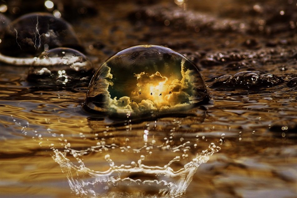 water clouds drop