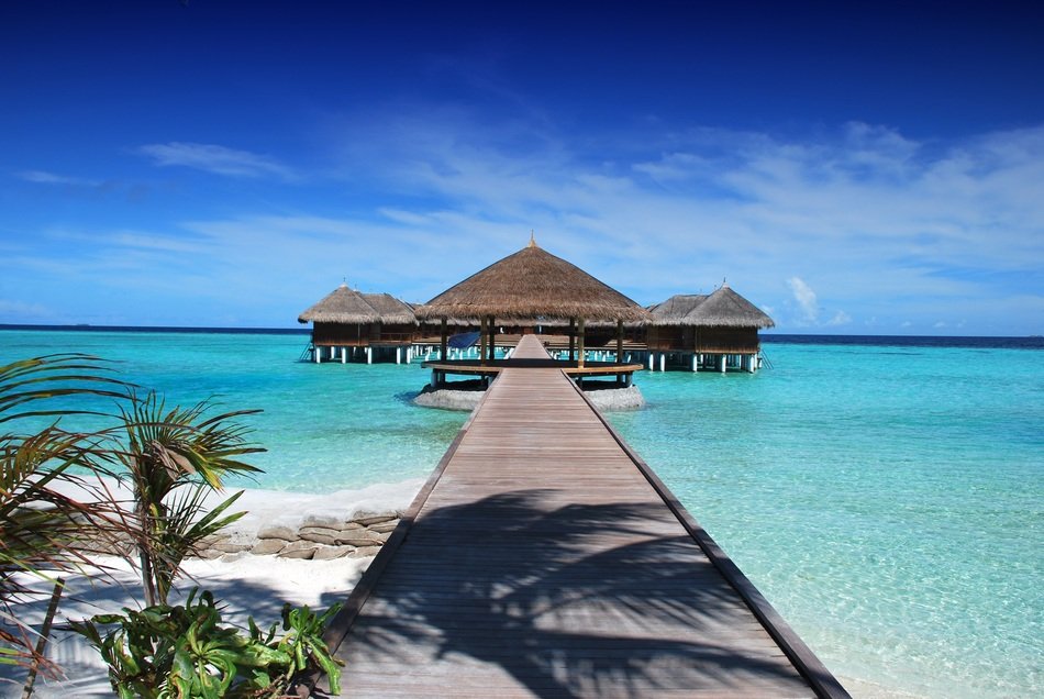 Hotel in the ocean in the Maldives