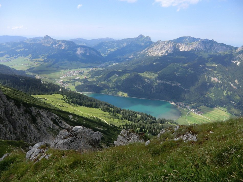 lake from the Krinnenspitze mountain, austria
