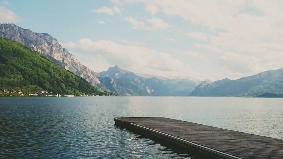 scenery around the lake in Austria