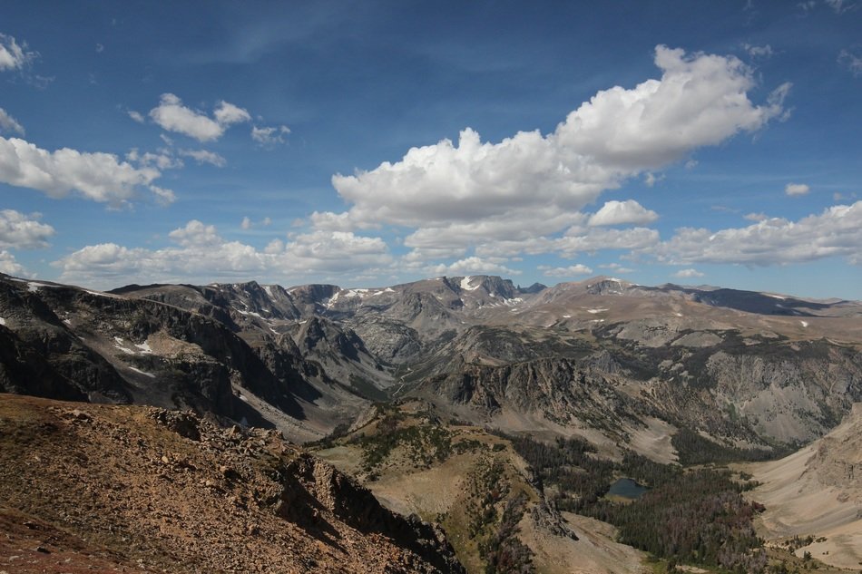 Landscape with mountain range