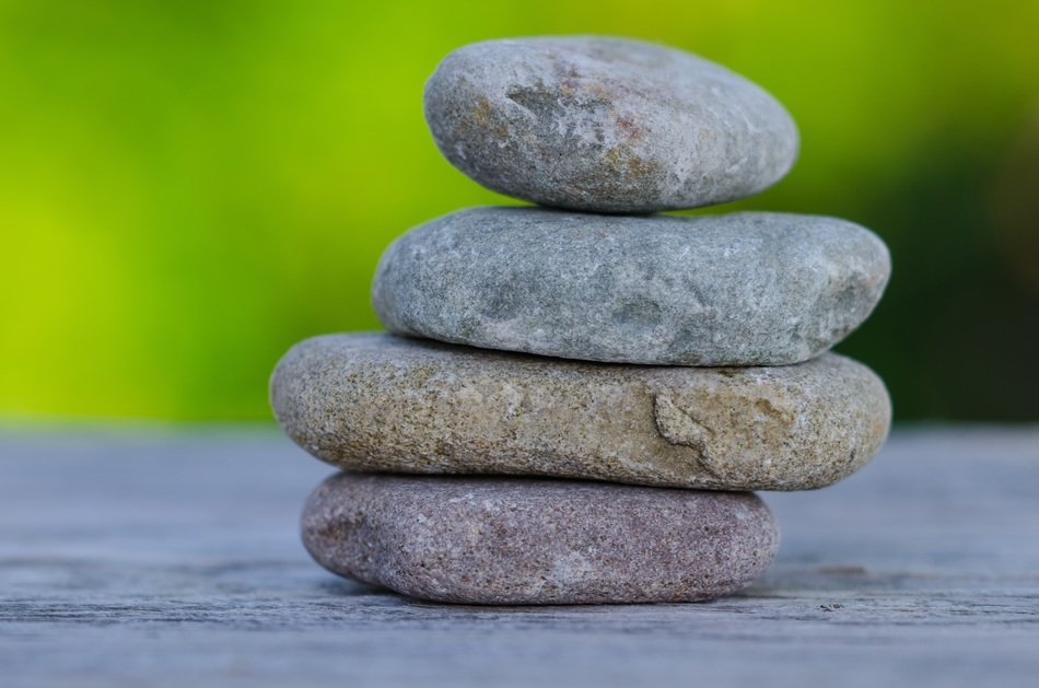 gray pebbles stack