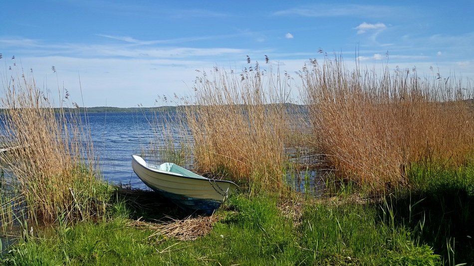 boat on the water in sweden