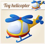 Toy helicopter Cartoon vector illustration Series of children&#039;s toys