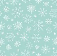 Hand Drawn Snowflakes Seamless Vector Pattern