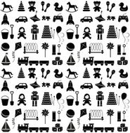 Toys icons Seamless pattern