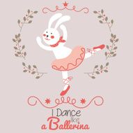 Sweet vector card - Little ballerina