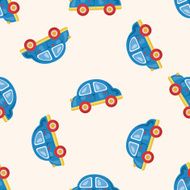 baby toy car cartoon seamless pattern background