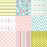 Set of seamless geometric patterns N2