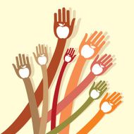 Healthy apple hands design