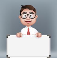 Realistic Smart Professor or Business Man Character