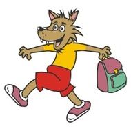 wolf and bag