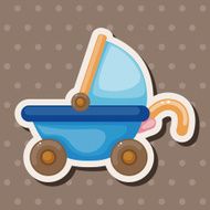 Baby carriages theme elements