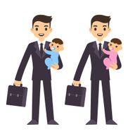 Businessman with baby