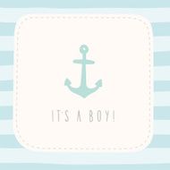 It&#039;s a boy marine greeting card