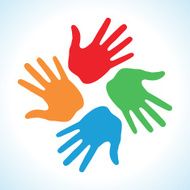 Hand Print icon 4 colors