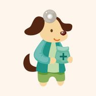 animal dog doctor cartoon theme elements