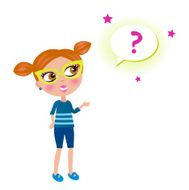 Geek child - isolated on white background