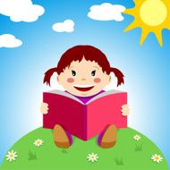 Girl with book N2