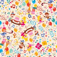 Happy Birthday kids party pattern