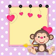 Cupid Monkey with frame