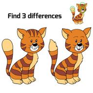 Find 3 differences (cat)