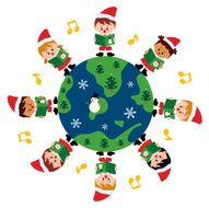 Kids caroling around the world