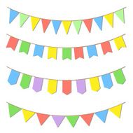 Vector bunting and garland set