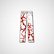 Abstract illustration on pants