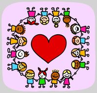 Valentine&#039;s day kids lovers holding hands cartoon N4