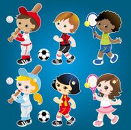 Sporty cute kids set