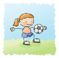 scribbles soccer girl