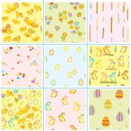 Vector set Easter&#039;s seamless patterns