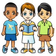 Three Little Boys without Background